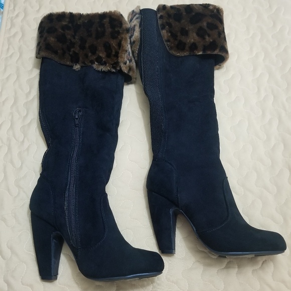 BAMBOO | Shoes | Leopard Print Knee 